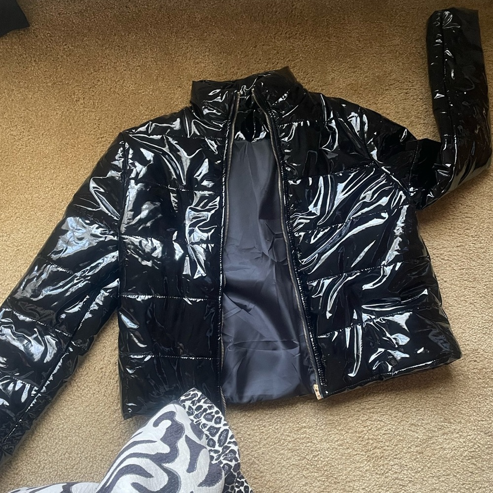 AMAZON LEATHER BUBBLE COAT